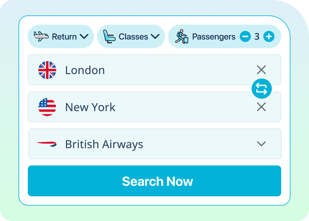 Unlimited reward seat searches