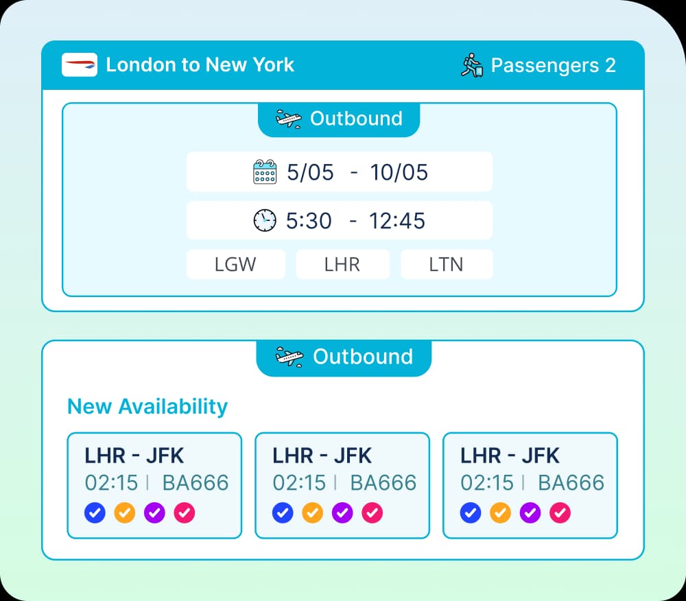 Set and receive alerts for additional flights