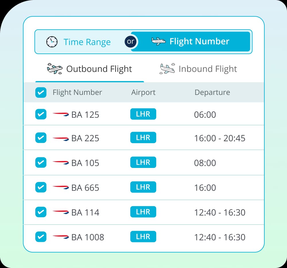 Watch specific flight numbers